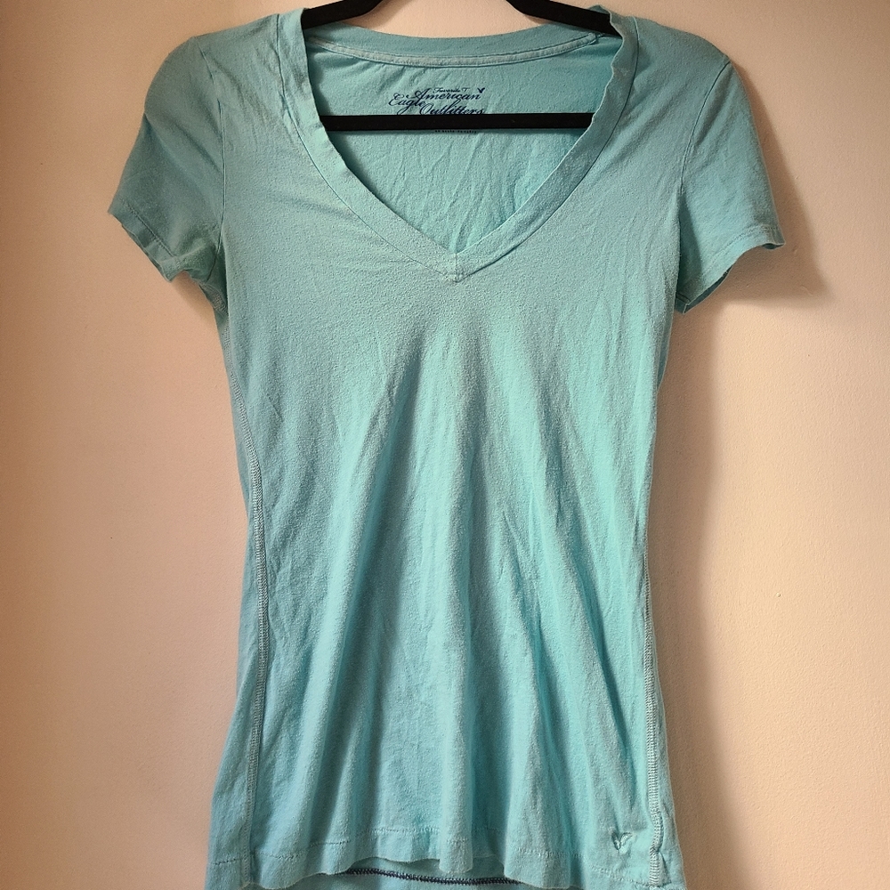 American Eagle Favorite T, Light Blue, Size S